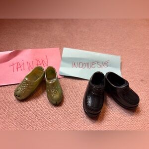 Barbie Gold & Black Dress Shoes Doll Footwear lot 10 Ken